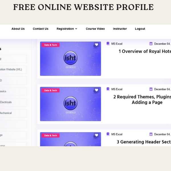 Free Profile Page